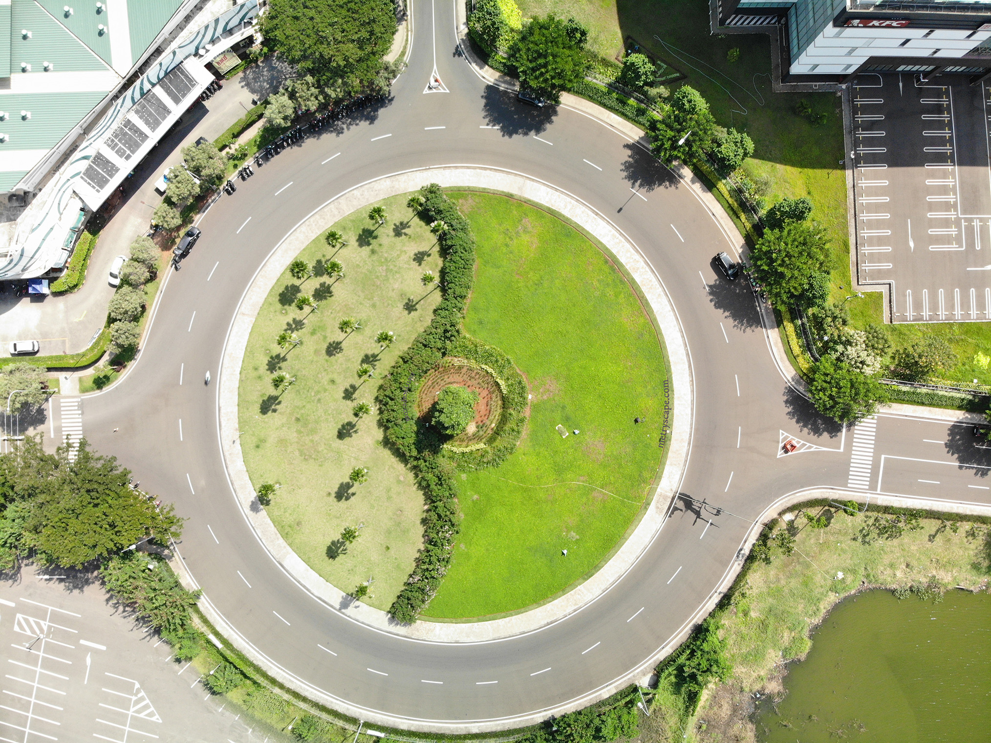 Roundabout at factory